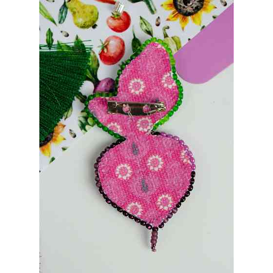 Набір для вишивання бісером прикраси "Бурячок" AD-231 на натуральному полотні Вінниця