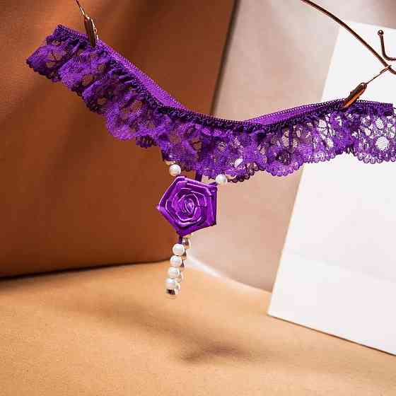 Стрінги з намистинками універсальний фіолетовий Київ