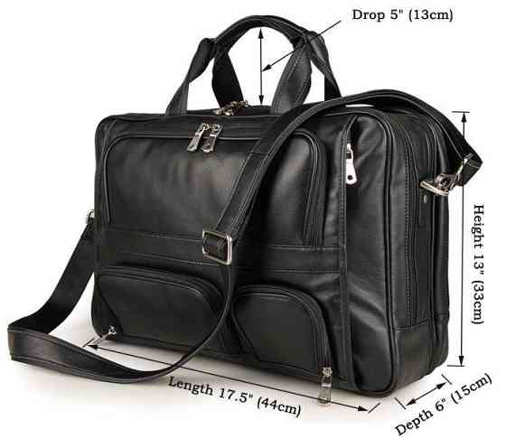 Сумка чоловіча Vintage 14379 Чорна Київ