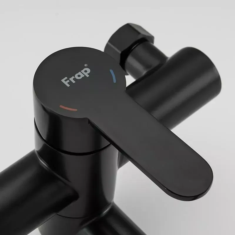 Смеситель для ванны с душевым гарнитуром Frap H801 F32801-6 черный Киев - изображение 4