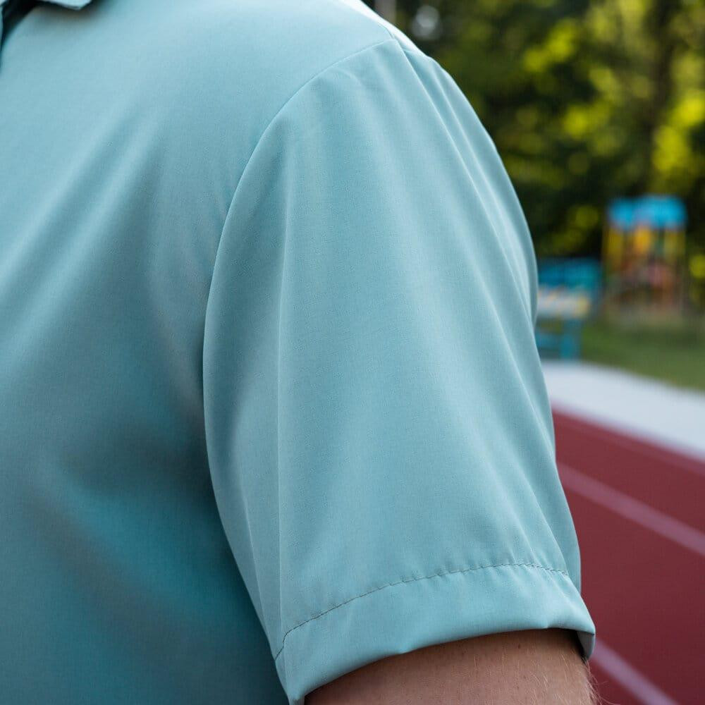 Мужская рубашка c коротким рукавом светло-оливковая Pobedov Dejavu Киев - изображение 5