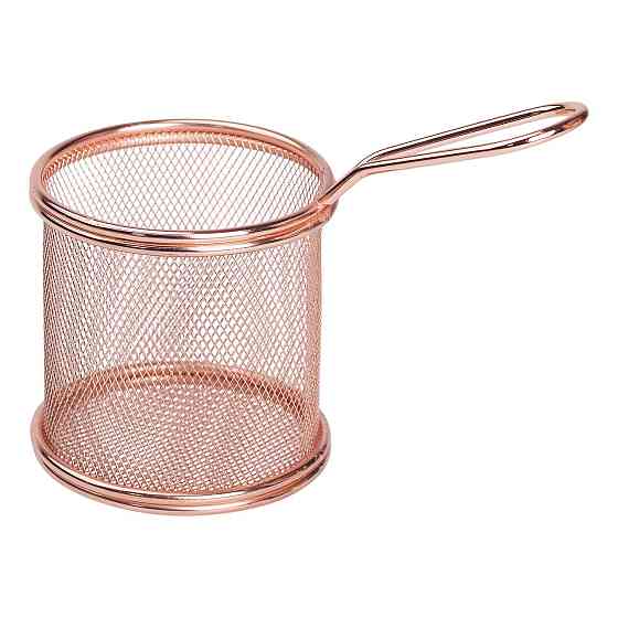 Zhongjing Кошик сервірувальний для картоплі фрі та снеків 9×9×9 см Рожевий HP-19-5-R Киев