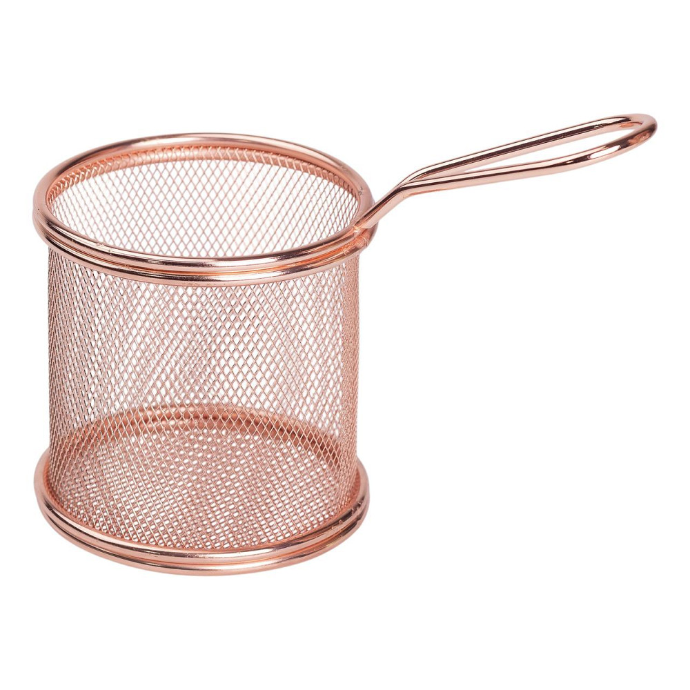 Zhongjing Кошик сервірувальний для картоплі фрі та снеків 9×9×9 см Рожевий HP-19-5-R Київ - фото 3