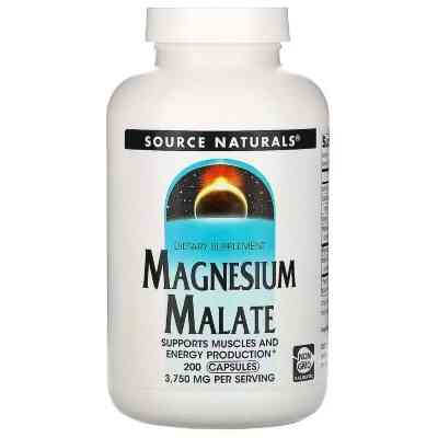 Минералы Source Naturals Магний малат, Magnesium Malate, 200 капсул (SNS-01600) Винница