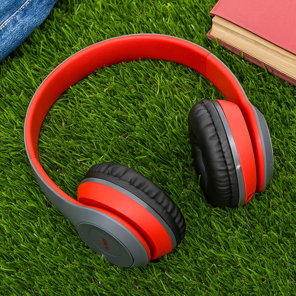 Бездротові Bluetooth-навушники з мікрофоном і Mp3 плеєром, P47, Червоний/Стереогарнітура/Накладні навушники блютуз Київ - фото 1