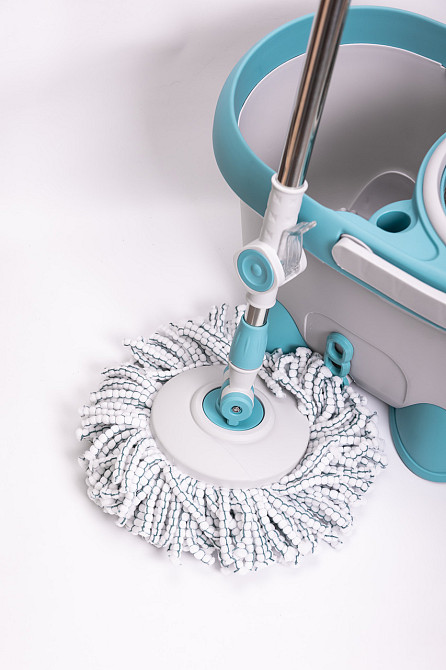 Комплект швабра з відром і віджимом, телескопічна ручка, мікрофібра для підлоги, набір для прибирання HP-35015-1 Коломия - фото 4