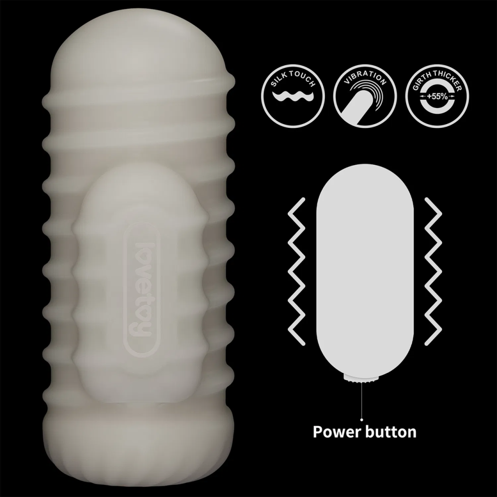 Мастурбатор - Knights Ring Vibrating Dual Purpose Sleeve-Wavy Sex Aura Київ - фото 9