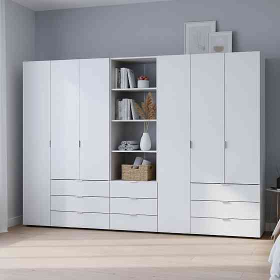 Шкаф для одежды Doros Гелар Белый 3+3ДСП с пеналом 292.4х49.5х203.4 (DRS-011923) Днепр