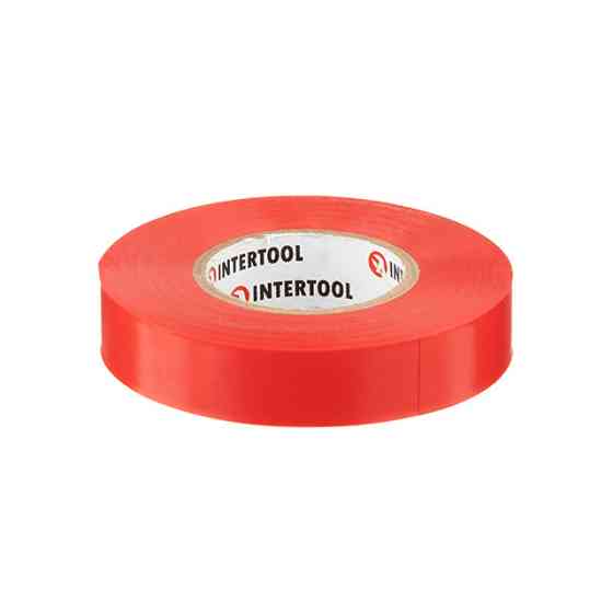 Стрічка ізоляційна 0.15мм*17мм*25м червона INTERTOOL IT-0060 Киев