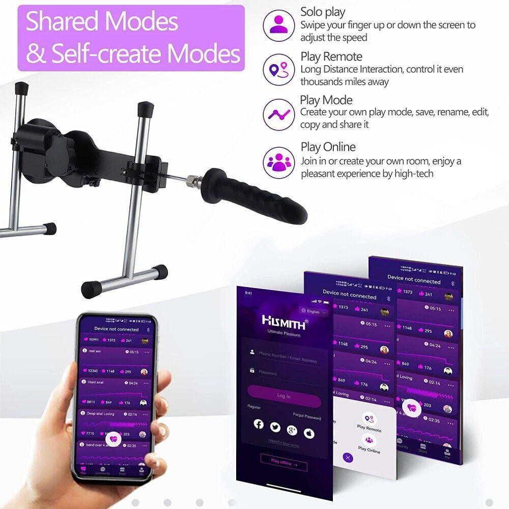 Смарт секс-машина Hismith AK-09 Sex Machine APP з фалоімітатором, бездротовий пульт ДК Sex Aura Київ - фото 4