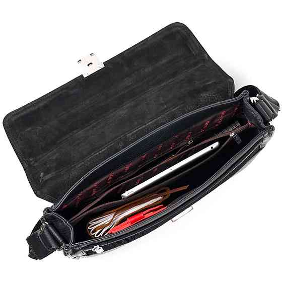 Класичний чоловічий портфель KARYA 20940 шкіряний Чорний Київ