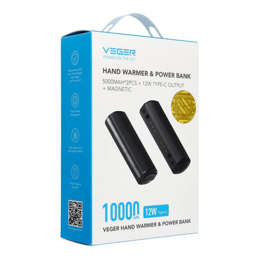 Повербанк Veger W0587 2X5000mAh, 2,4A, з грілкою для рук Дніпро - фото 6