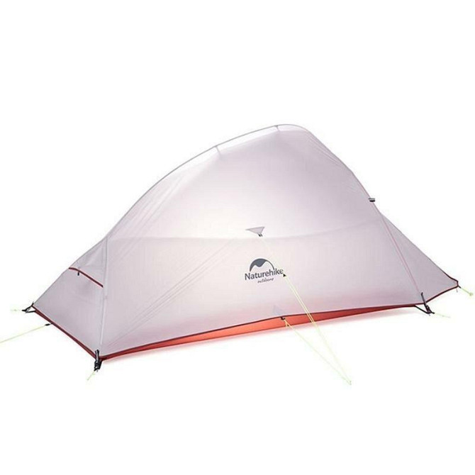 Надлегкий одномісний намет з футпринтом Naturehike Cloud Up 1 Updated NH18T010-T 20D (Сіро-червоний) Вінниця - фото 1