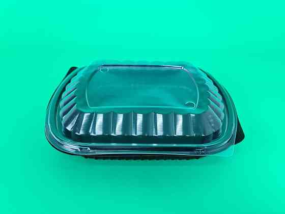 Контейнер PP T-1 (210/170/48)   черный с крышкой (50 шт) Харьков