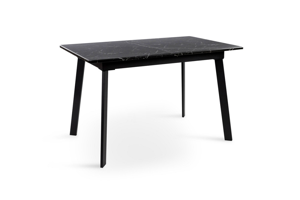 Стіл Етна 120(+40)*75 чорний метал/мрамор чорн Киев - изображение 1