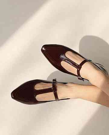 Балетки жіночі VIFEST бордові шкіра лакована 38р.-25см. (5458) Коломия