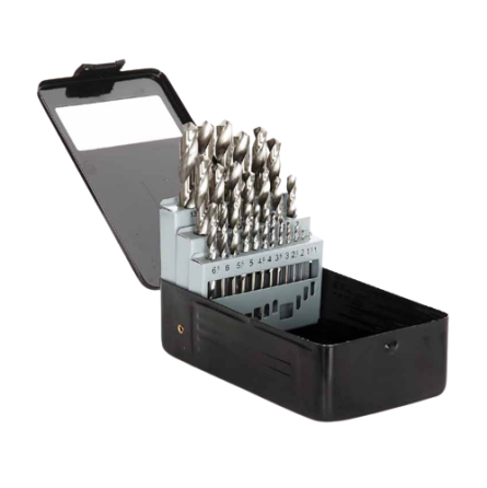 Набір свердл по металу d1,0-13,0мм P6M5 25шт + метал бокс APRO Житомир