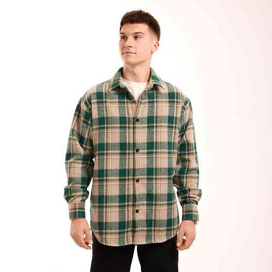 Рубашка в клетку зеленая. Мужская рубашка Pobedov Tartan в клетку Киев
