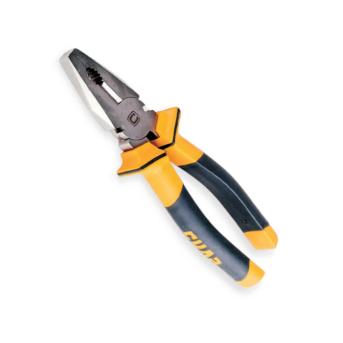 Плоскогубці 180мм чорно-жовті ручки з кусачками дроту Мукачево - фото 1