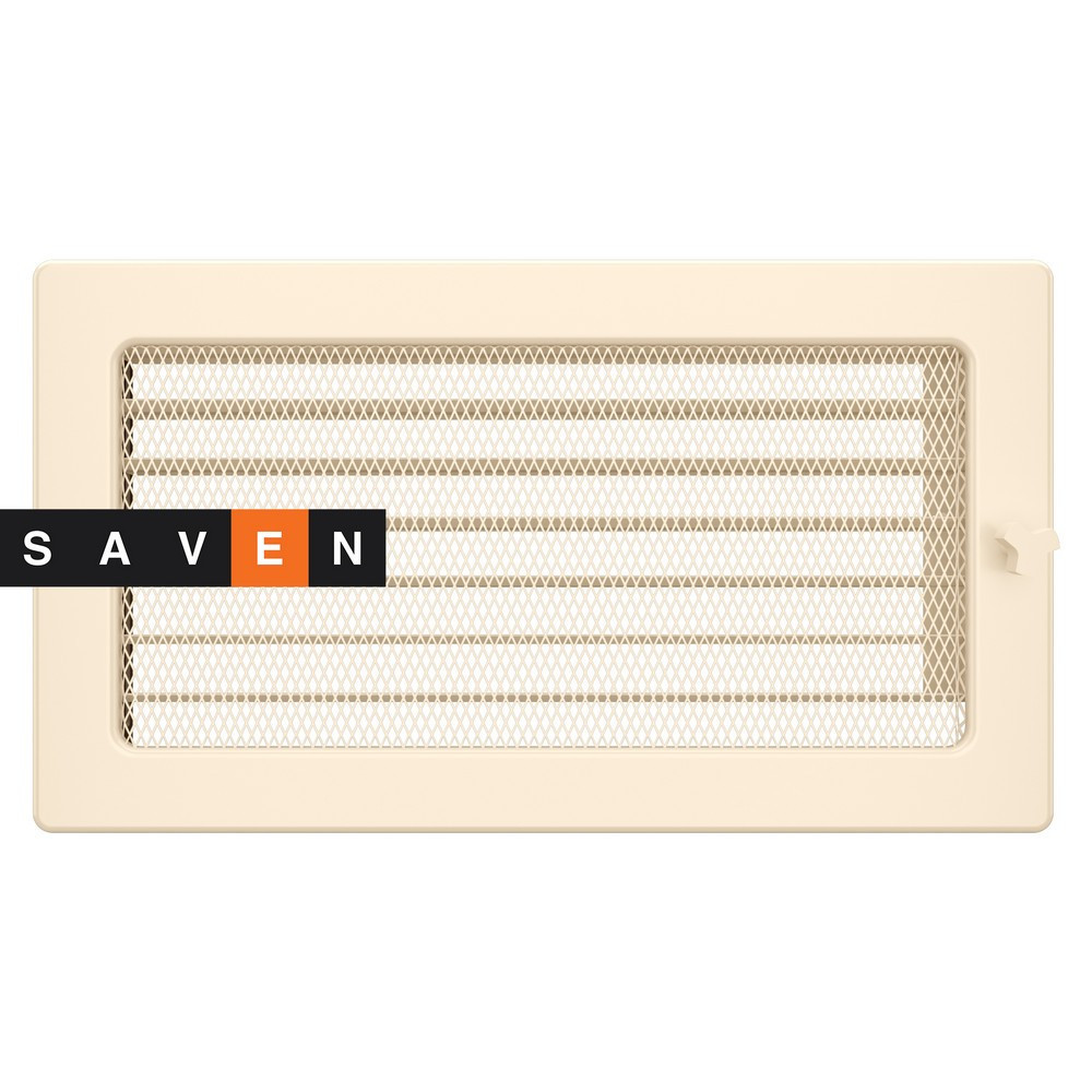 Вентиляційна решітка для каміна SAVEN 17х30 кремова з жалюзі Львів - фото 1