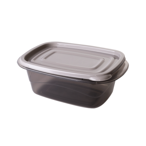 Контейнер для харчових продуктів 0,7л прямокутний коричневий прозорий/какао Омега Алеана Житомир - изображение 1