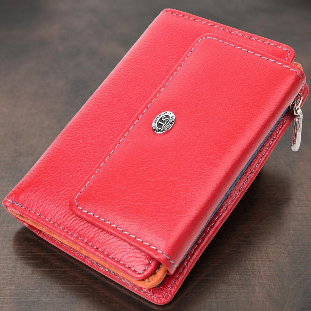 Яркий кошелек для женщин из натуральной кожи ST Leather 22503 Красный Киев - изображение 11