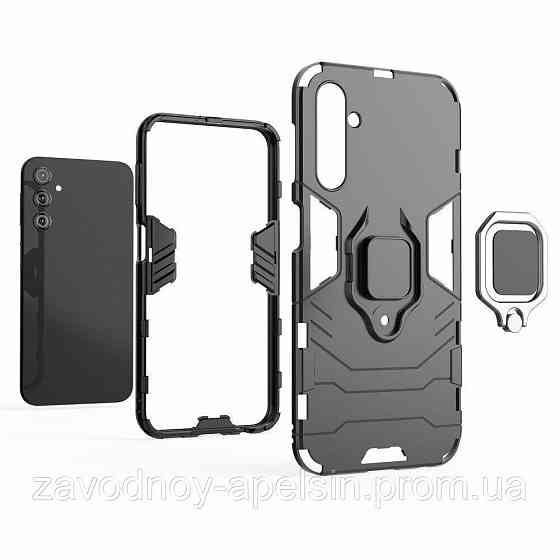 Samsung A24 A245 M34 M345 M346 Противоударный чехол Кольцо (черный) Одесса