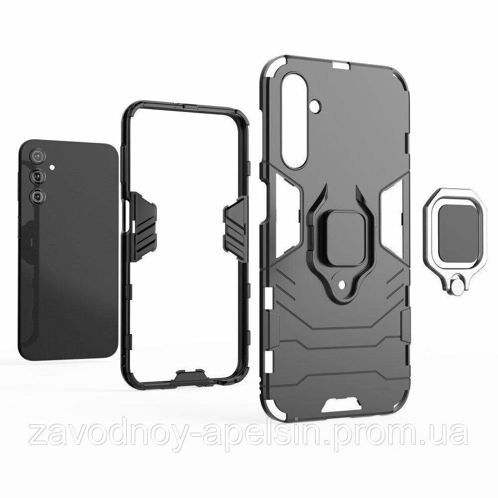 Samsung A24 A245 M34 M345 M346 Противоударный чехол Кольцо (черный) Одесса - изображение 2
