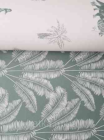 Шпалери флізелінові дитячі Caselio Our Planet листя папороті білі на сірому тлі Київ