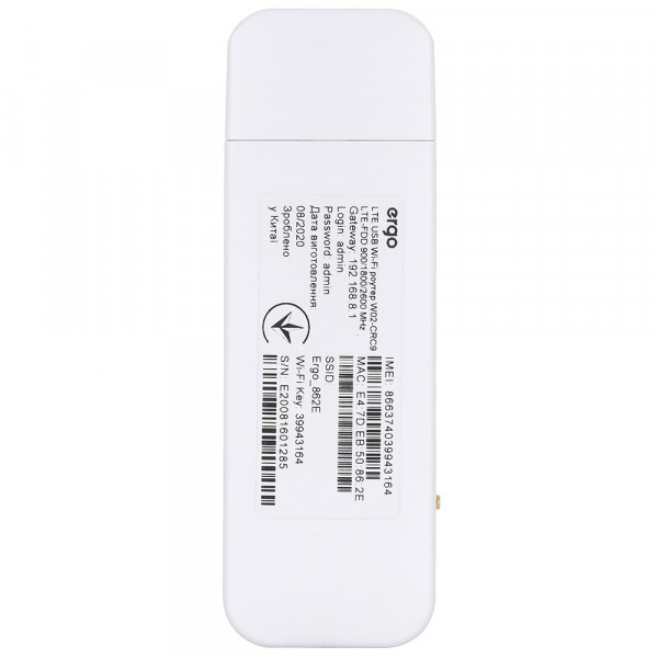Маршрутизатор мобільний WIFI роутер ERGO W02-CRC9 3G/4G (cat4) USB Wi-Fi router +ant.connector (ERGO W02-CRC9) Київ - фото 3
