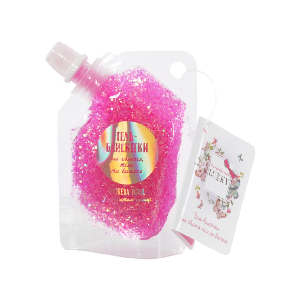 Дитячий гель-блискітки для тіла та волосся T18945 рожевий Вінниця - фото 1