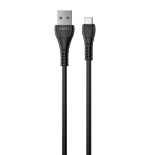 Кабель USB MicroUSB Havit HV-CB640C 1m 2,1А 1м чорний Житомир - изображение 1