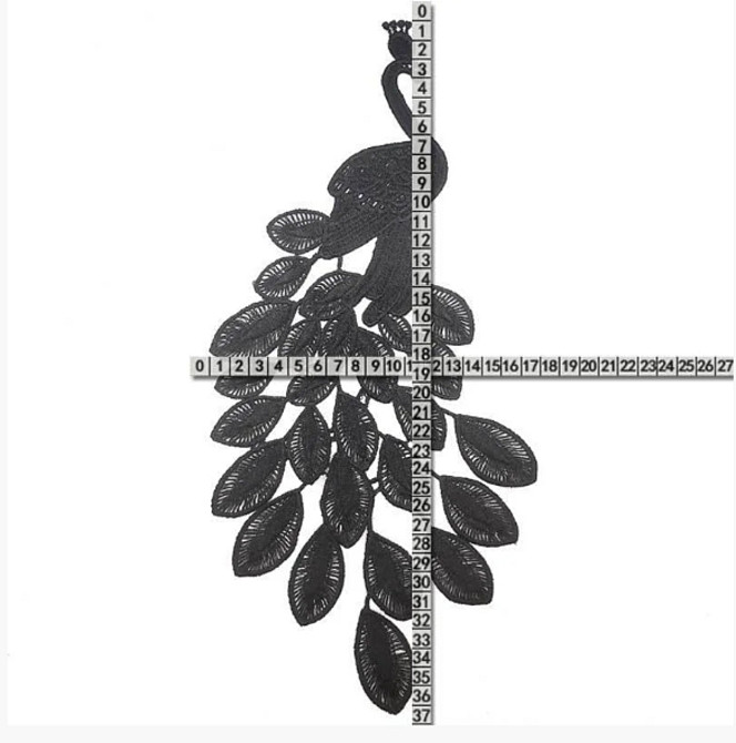 Аппликация пришивная для одежды белая Павлин Киев - изображение 2