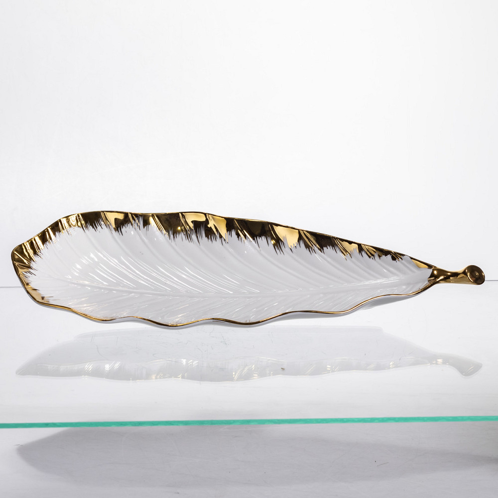 Yiwu Порцелянове блюдо для сервірування столу 37×13×2.5 (см) блюдо для подавання закусок Білий Коломия - фото 3