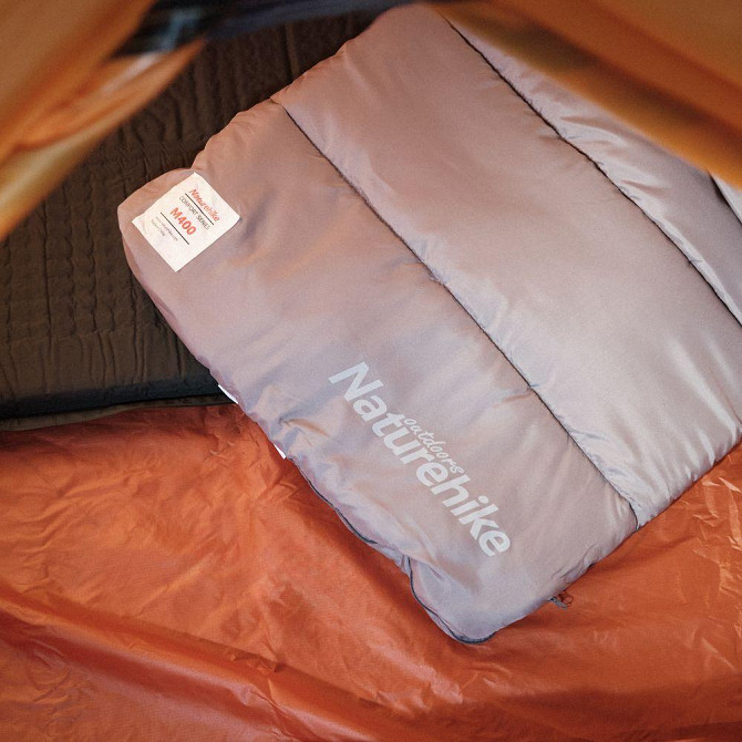 Спальник з капюшоном Naturehike M400 NH20MSD02, (1°C), лівий, сірий Київ - фото 10