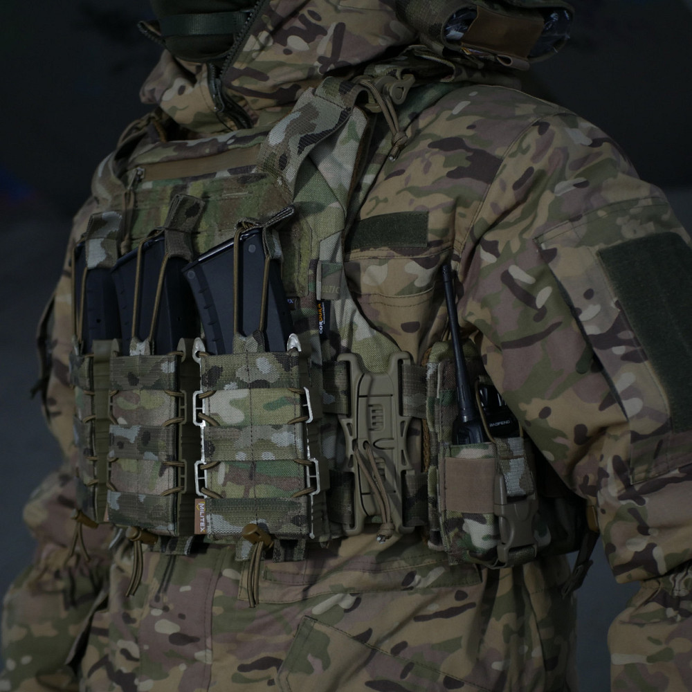 Відкритий тактичний підсумок мультикам для 1 магазину Militex cordura USA Multicam. Підсумки для магазинів Київ - фото 10