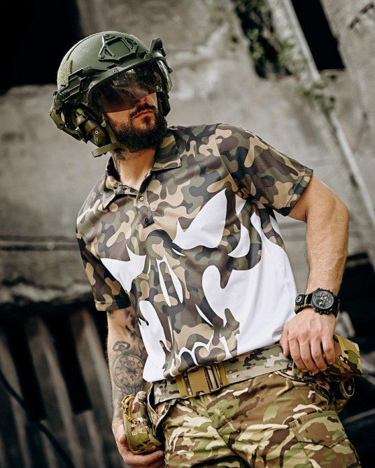 Милитари поло футболка jblivion punisher mtk ПП7496 Одесса - изображение 4