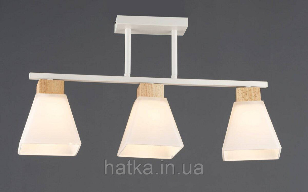 Люстра N6663/3 Білий + Дерево Київ - фото 1