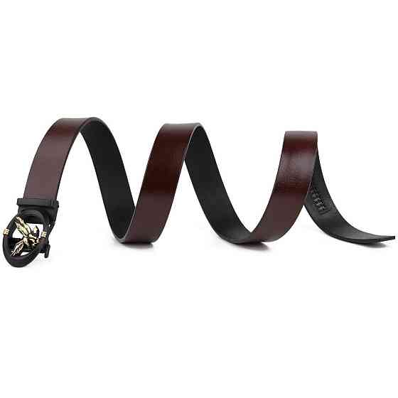 Ремінь чоловічий з пряжкою автомат з силуетом орла Коричневий (Vintage) Київ