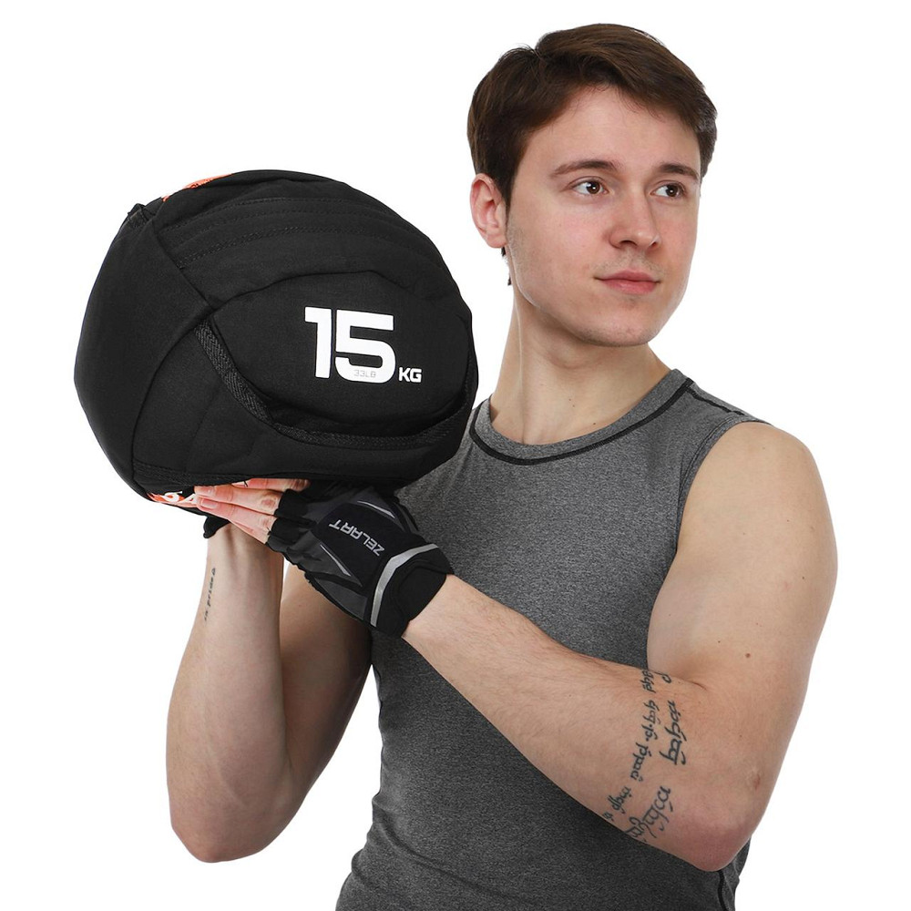 Мяч волбол 15 кг для кроссфита и фитнеса Zelart-7823-15-1 Киев - изображение 10