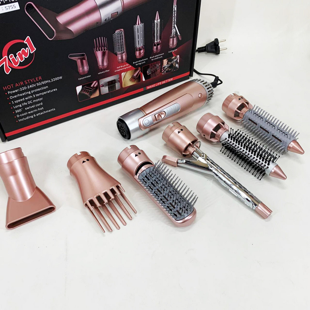 Фен для волос с насадками универсальный, Фен для объемной укладки Классический волос FD-62 Львов - изображение 5