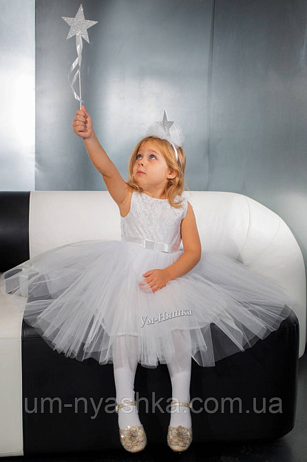 Детское нарядное белое платье Снежинка-кружево Кривой Рог - изображение 5