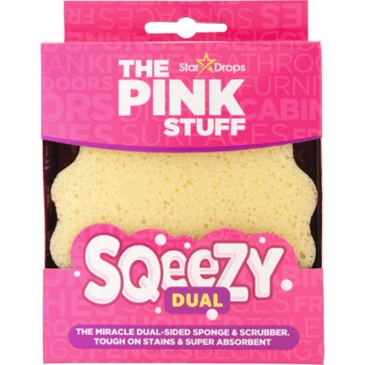 Губка для уборки The Pink Stuff Sqeezy Dual Sided Двухсторонняя 1 шт. (5060033823453) Винница - изображение 2
