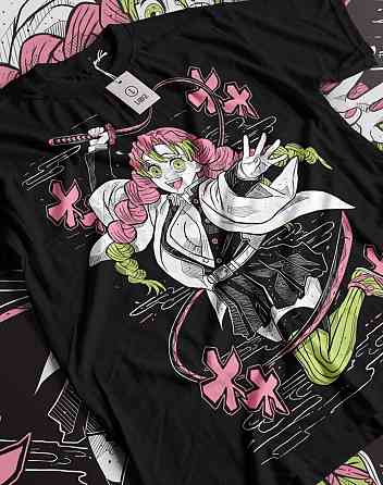 Футболка аниме Истребитель демонов оверсайз (S/M/L) Черний AnimeJ1026 Днепр