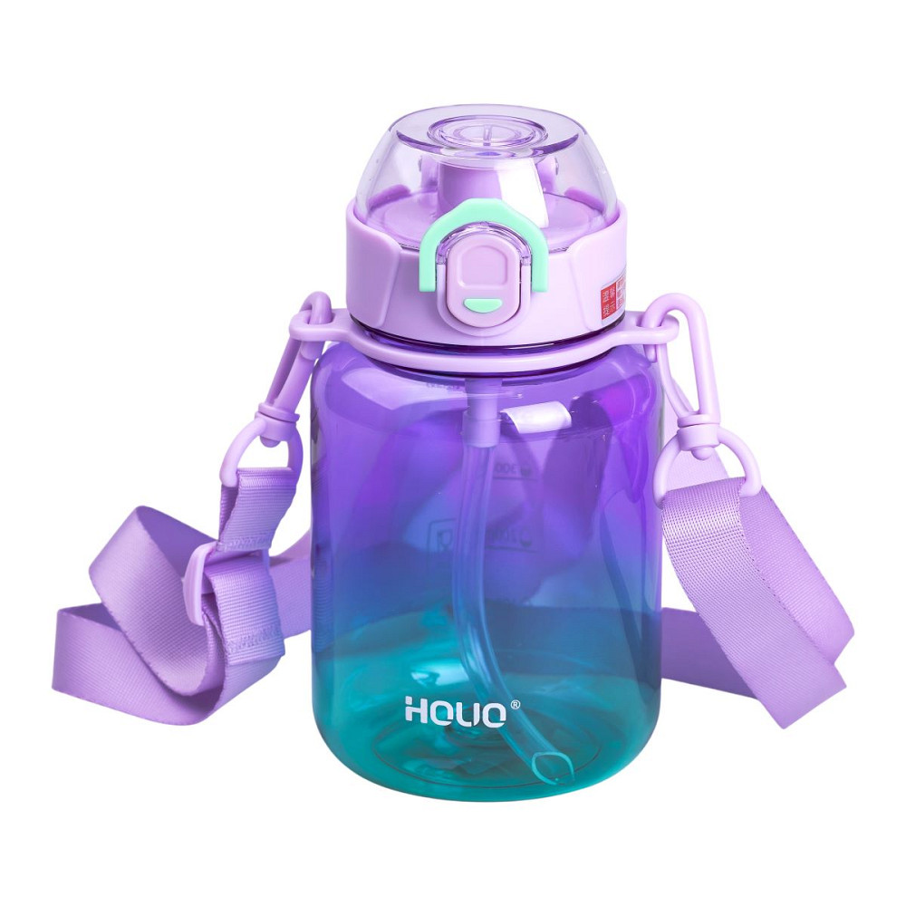 Yiwu Пляшка для води багаторазова 700 мл пляшечка з трубочкою для спорту та школи 16.5 см HP-14 Киев - изображение 1