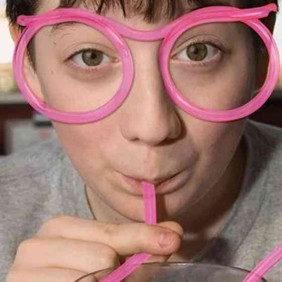 Окуляри трубочка дитячі для пиття one size рожевий Київ