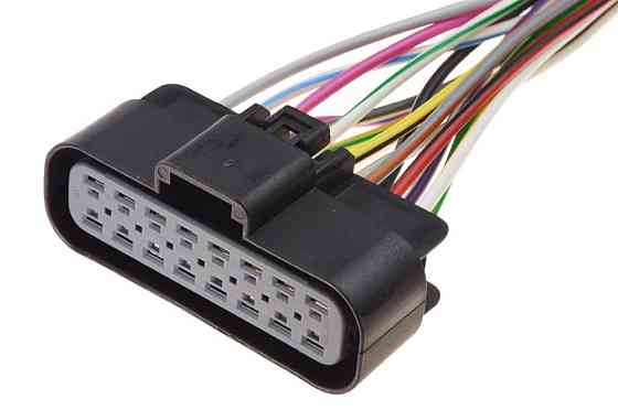 Електричний з'єднувач із дротом, 16-контактний Чорний, Пластик, Київ