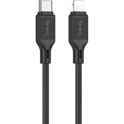Дата кабель USB-C to Lightning 1.0m Cool silicone PD 20W X90 black HOCO (6931474788382) Винница