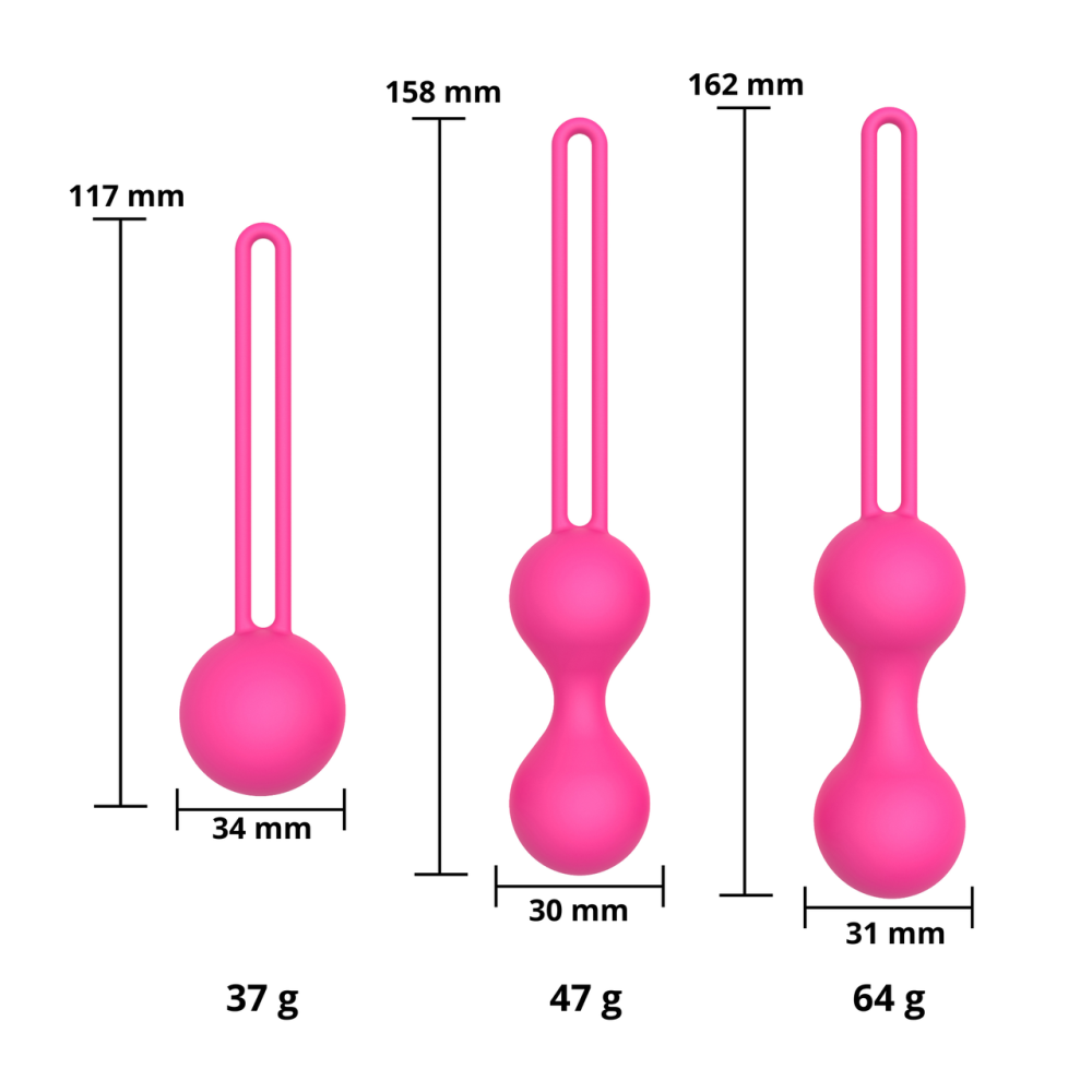 Набір вагінальних кульок - Erospace Sweet Play Kegel Balls Set A12 Sex Aura Київ - фото 7