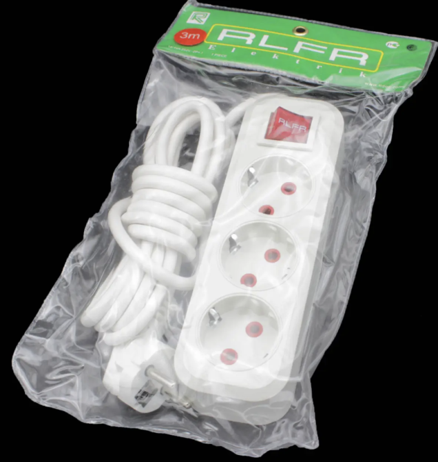 Удлинитель RLFR 3 гнезда, 8 метра (10М) Днепр - изображение 3